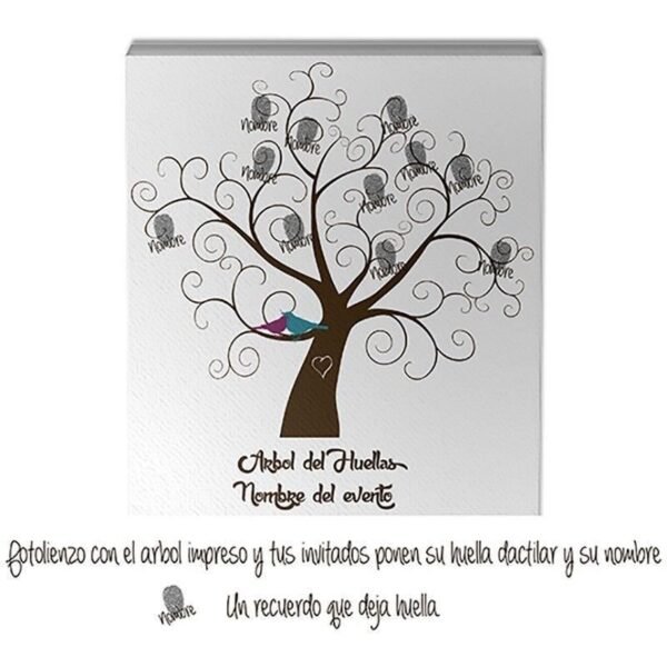 Arbol de huellas Foto lienzo personalizado 50x70