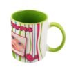 Taza personalizada con fotos interior y asa de color