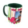 Taza personalizada con fotos interior y asa de color