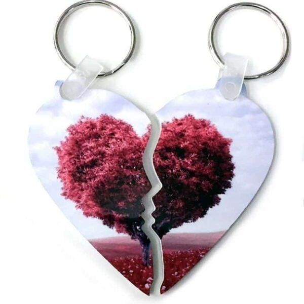 Llavero personalizado con fotos Corazón Partío 2 caras