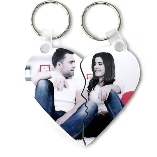 Llavero personalizado con fotos Corazón Partío 2 caras
