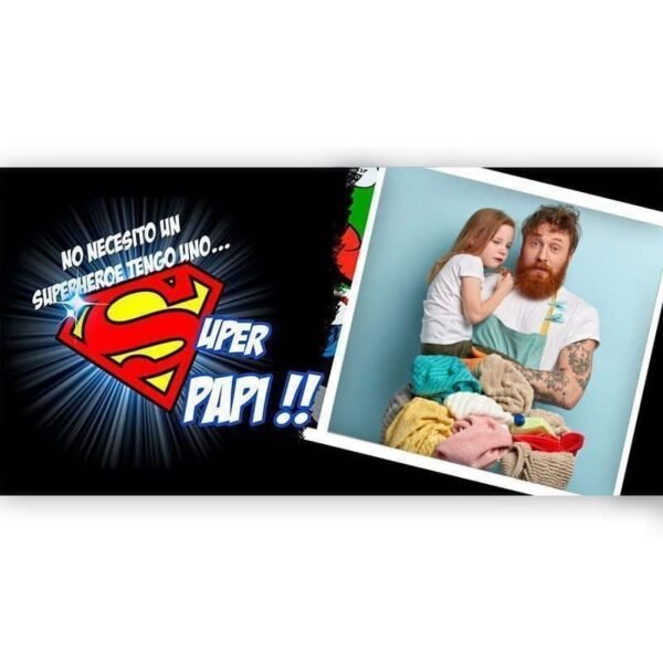 Taza Papi Super Héroe + Tu foto